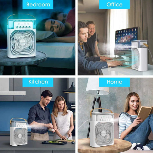 HydroChill Pro – Portable 3-in-1 Mini Air Cooler & Humidifier (Instant Personal Cooling)